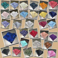NEW PAISLEY Pocket Square Handkerchief Hankie Only 43 colors Party Prom Wedding picture