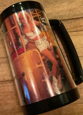 VINTAGE SNAP ON THERMO SERV  PLASTIC MUG STEIN PINUP CINDY 91 USED picture