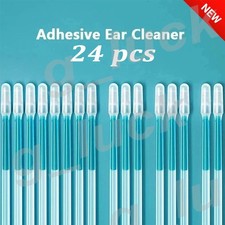 24pcs Disposable Silicone Ear Wax Remover Sticky S/L Ear Pick Cleaner Tool* picture