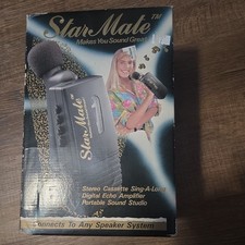 Star Mate Handheld Microphone Cassette Karaoke Starmate Vintage Sealed New picture