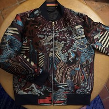 Paul Smith Men's Multicolor Abstract Full Zip Lightweight Bomber Jacket M picture