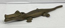 Vintage 1949 Brass Alligator Florida Souvenir Nut Cracker Figurine picture