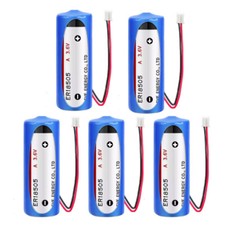 5x ER18505 3.6V 4000mAh Battery Non-Rechargeable with 2.0 white Plug   STOCK picture