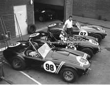 CARROLL SHELBY & AC COBRA SPORTS CAR AUTO RACING 8.5X11 PHOTO AUTOMOBILIA GARAGE picture