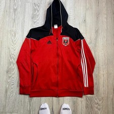 Adidas D.C. United Soccer Zip-Up Hoodie Red Black M picture