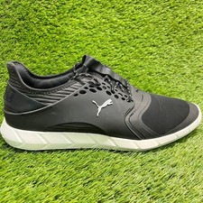 Puma Ignite Pwrsport Mens Size 11.5 Black White Running Spikeless Golf Shoes picture