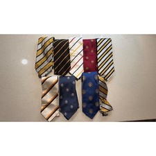 Ben Silver Charleston Silk Tie Bundle Mens Lot of 8 100% silk made in England picture