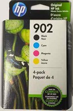 New Genuine HP 902 4PK Ink Cartridges OfficeJet Pro 6961, 6968 picture