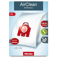 New Miele FJM Vacuum Bags 3D AirClean 4 HEPA Bags & 2 Filters Per Box picture