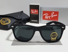 US New Ray-Ban RB2140 Wayfarer Sunglasses Black Frame Glass Gray Lens 50/22 mm picture
