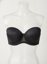 Wacoal Visual Effects Black Lace Strapless Underwire Bra picture