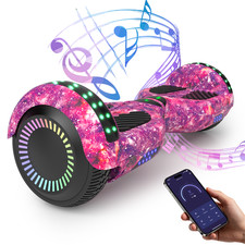 Commugo Kids Hoverboard Light-Up Wheel Black Dash Beginner-Friendly 6YR+ UL2272 picture