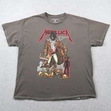 Metallica The Unforgiven Pushead Graphic T-Shirt Mens XL Gray Cotton Rock Band picture