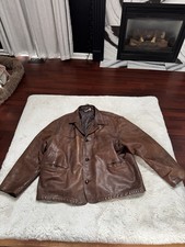 Schott Leather Jacket Size 52 Brown picture