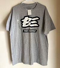 Houston White Men's L Gray Graphic Crew Neck Tee 