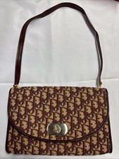 Christian Dior Trotter Burgundy Shoulder Bag Authenticated Snap Needs Repair picture