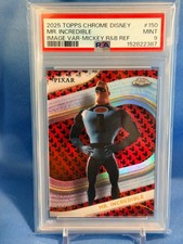 2025 Chrome Disney Mr. Incredible Image Variation /28 Mickey Red & Blk PSA 9 picture