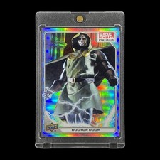 DOCTOR DOOM SILVER PRIZM REFRACTOR HOLO CARD 2023 Upper Deck Platinum - Marvel picture