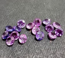 6 MM 10 Pcs Natural Bi-Color Sapphire Round Cut Certified Loose Gemstone Lot picture