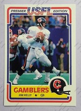 Jim Kelly USFL Custom Card Houston Gamblers Buffalo Bills HOF  picture
