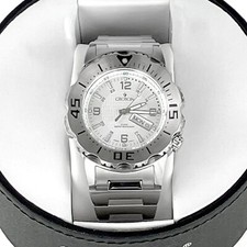 Croton Quartz Watch CA301130 40mm SS Silver Dial Great Condition Needs Battery picture