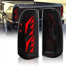2003-07 Chevy Silverado 1500 2500 3500 Tail Lights Pair Lightning Design–Compati picture