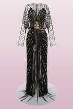 BABEYOND ZOUZOU CRYSTAL ENCRUSTED EVENING GOWN. SIZE 10 NEW WITH TAG SEE DETAILS picture