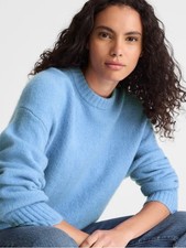 Madewell CloudSoft Drop-Shoulder Crewneck Sweater wool alpaca blend Size  M NWT picture