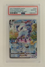 2021 POKEMON SWORD SHIELD EVOLVING SKIES SECRET FULL ALT ART GLACEON VMAX PSA 10 picture