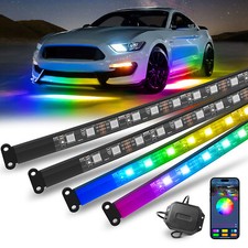 MICTUNING RGB+IC Underglow LED Neon Kit Dream Color Car Truck Light Strip kit picture
