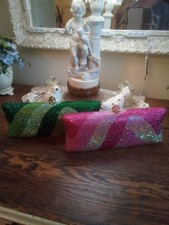 Wicked inspired Lot of 2 Crossbody sequin purses style Green & Pink New picture