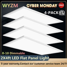4Pack 2X4LED Flat Panel Light 75W Dimmable,Drop Ceiling Recessed Troffer Fixture picture