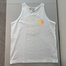 Vintage 1980s L.A. Gear Street Gym Neon Puff Print Tank Top XL Deadstock USA NWT picture