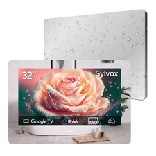 Sylvox 32in Bathroom Smart Google TV Mirror TV LED IP66 Waterproof 1080P 500nits picture
