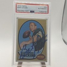 1970 Topps Bart Starr #30 Auto picture
