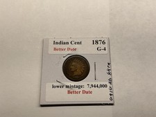 1876 Indian Head Penny from Philadelphia Mint Good Condition 091026 84rk picture