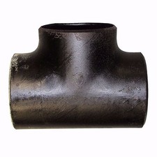 New 8” X 8” X 8” Inch Straight Tee Sch 40 Black Steel Butt Weld picture