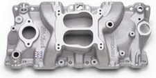 Edelbrock 2104 Intake Manifold For Chevy SBC 262-400 1987-95 Q-Jet Dual Plane V8 picture