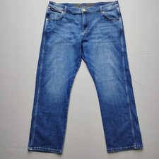 Wrangler Retro Slim Straight Blue Jeans Mens 40x32 88MWZKR Stretch Denim picture
