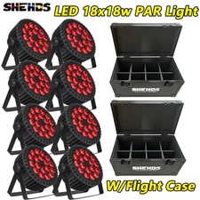 SHEHDS 6Pcs/8Pcs/10Pcs LED 18x18W RGBWAUV Par Lighting Stage Disco With Or Case picture