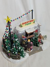Lemax Vintage Tree Lot Camper Christmas Village Table Accent Stall 2007 Retired picture