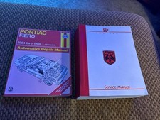 2pc Lot: 1988 Pontiac Fiero Factory OEM Service Manual & 1984-88 Repair Manual picture