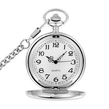 Vintage Gold Pocket Watch with Short Chain Classic 1920s Style Gift -Unisex picture