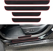 4pc Rubber For Volkswagen Car Door Scuff Sill Covers Step Protector Accessories picture