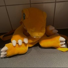 Vintage Digimon Adventure Agumon Plush Backpack 2000 Hongo Toei Animation 15