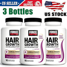 3‑Pack Force Factor Hair Growth Accelerator 90ct ea, Full 12‑Week Hair Cycle picture
