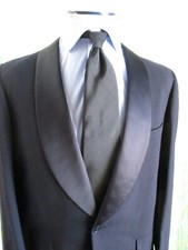 Sidney West midnight blue custom bespoke shawl formal tuxedo jacket 40R picture