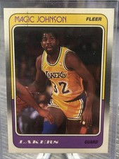 Fleer 1988-89 Magic Johnson #67 Los Angeles Lakers Basketball Base Set picture