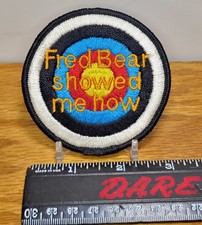 Vintage Fred Bear Patch Showed Me How Sports Club Cloth Embroidered Unused Patch picture