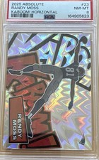 Panini 2025 Absolute Kaboom Horizontal Randy Moss #23 Patriots PSA 8 picture